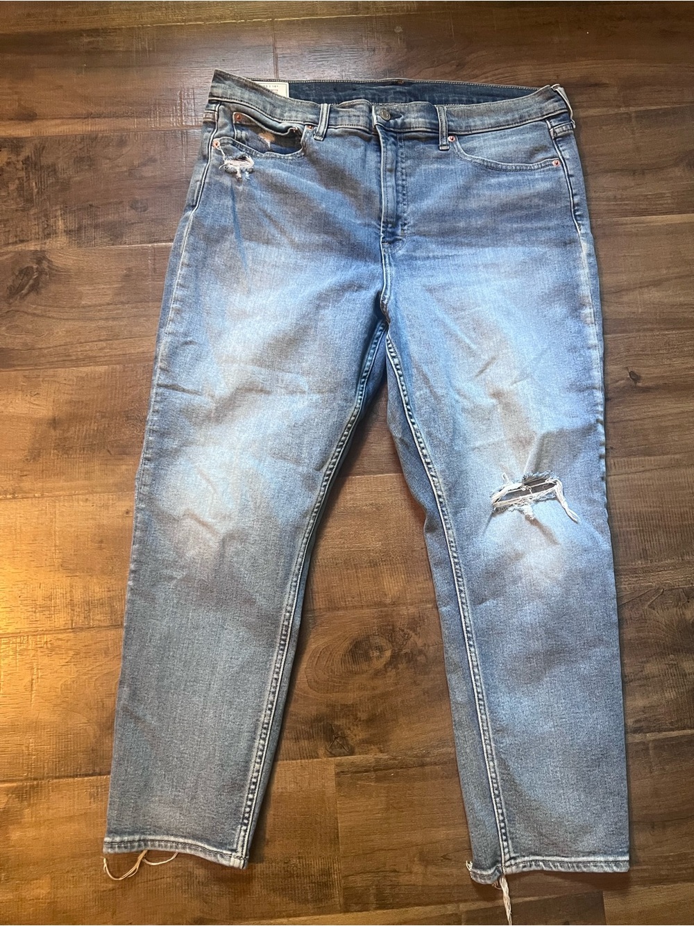 GAP Women's Light Blue High Rise Straight Leg Jeans